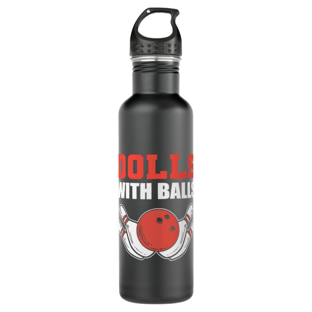 Puppen mit Balls Talent Person Edelstahlflasche (Vorderseite)