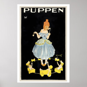 Puppen Puppen Vintage-Werbeplakat Poster