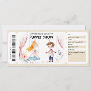 Puppen Show Geschenkgutschein Einladung