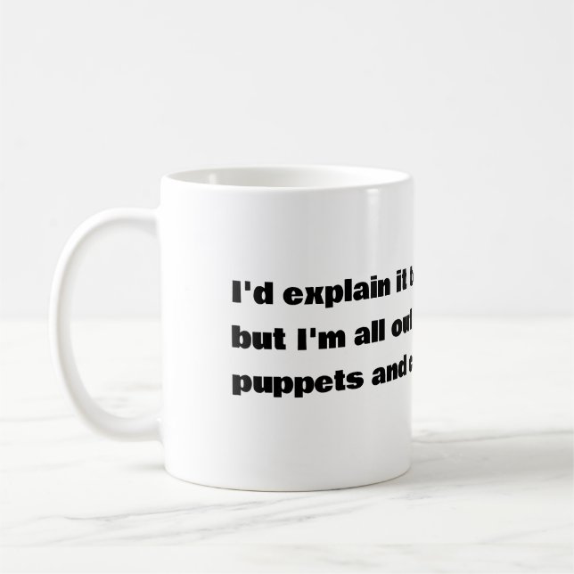 Puppen und Crayons Kaffeetasse (Links)