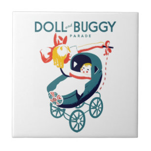 Puppen- und Kinderwagen-Parade Fliese