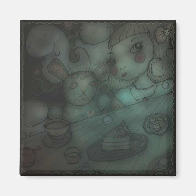 Puppen werden lebendig: Puppentee-Party Magnet (Vorne)