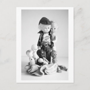 Puppengemälde - Antike Puppenfamilie Postkarte