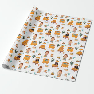 Puppenhaus geschenkpapier