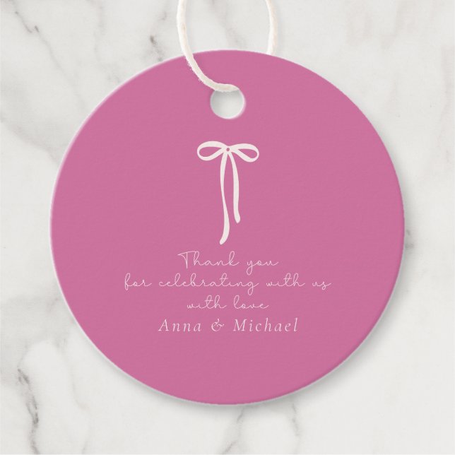 Puppenhaus rosa Danke Geschenkanhänger (Vorderseite)