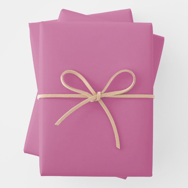 Puppenhaus schlicht rosa, massiv rosa geschenkpapier set (Beispiel)