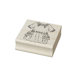 Puppenkleid Kunststempel Gummistempel