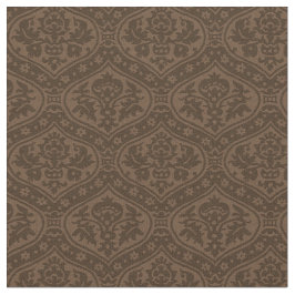Puppenskala Renaissance Damask, Dunkelbraun Stoff