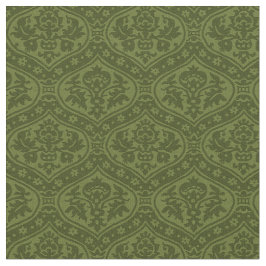 Puppenskala Renaissance Damask, grün Stoff
