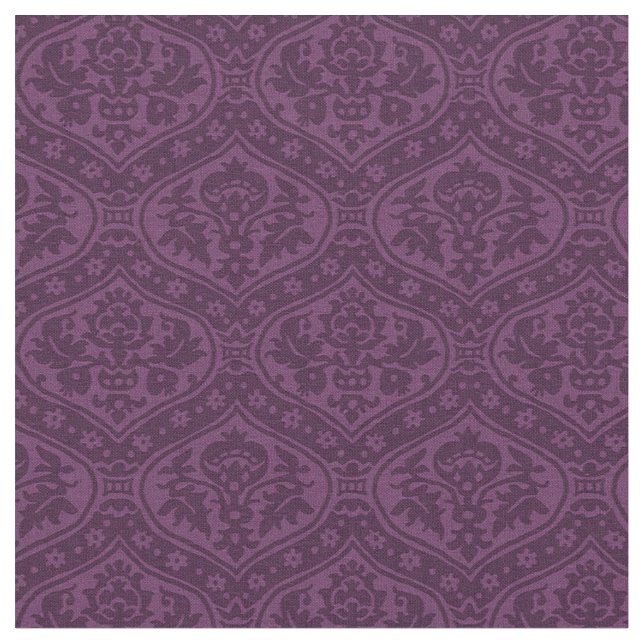 Puppenskala Renaissance Damask, Lila Stoff (Nahaufnahme)