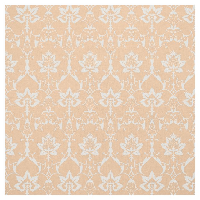 Puppenskala Renaissance Damask, Sherbert Orange Stoff (Muster)