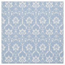 Puppenskala Renaissance Damask, Sky Blue