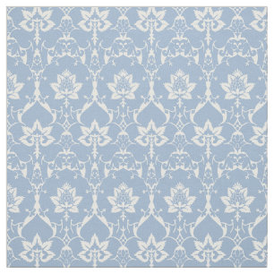 Puppenskala Renaissance Damask, Sky Blue Stoff