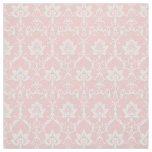 Puppenskala Renaissance Damask, zartes Rosa Stoff