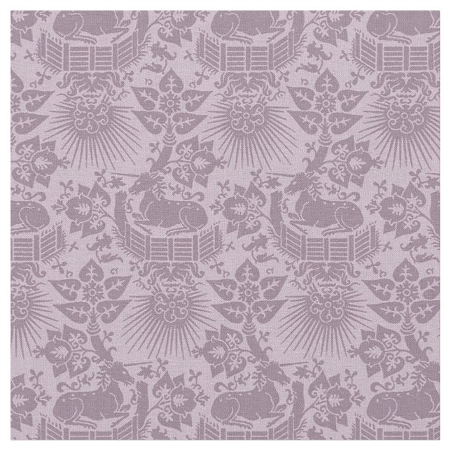 Puppenskala Renaissance Einhorngarten, Mauve Stoff (Nahaufnahme)