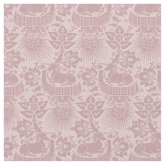 Puppenskala Renaissance Einhorngarten, rosa Stoff (Nahaufnahme)