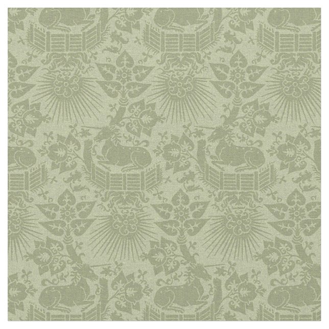 Puppenskala Renaissance Einhorngarten, Willow Stoff (Nahaufnahme)