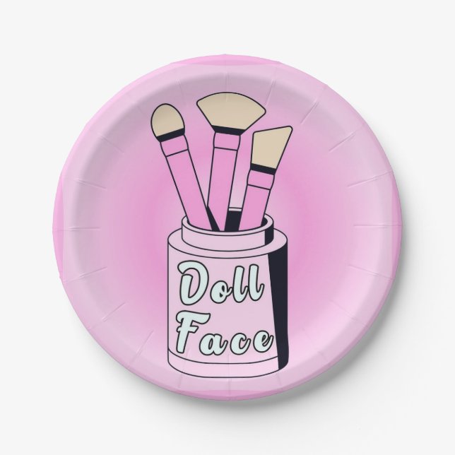 Puppentheater - Canvas Print der 40er Jahre Pappteller (Vorderseite)