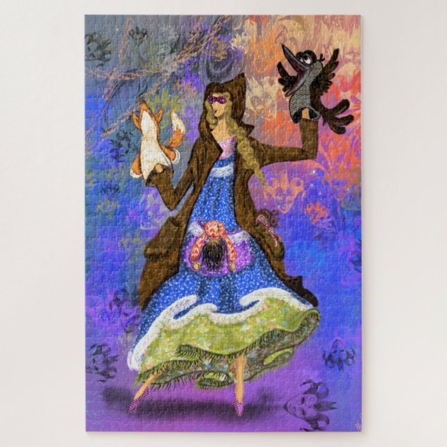 Puppentheater Girl Puppets Fantasy Jigsaw Puzzle (Vertikal)