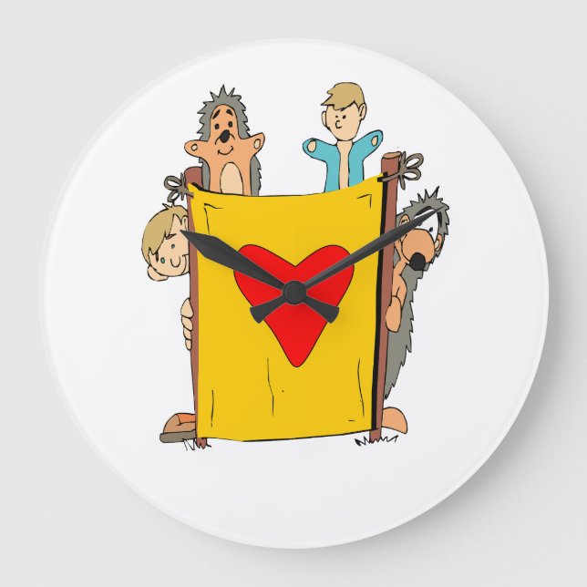 Puppentheater Große Wanduhr (Vorderseite)