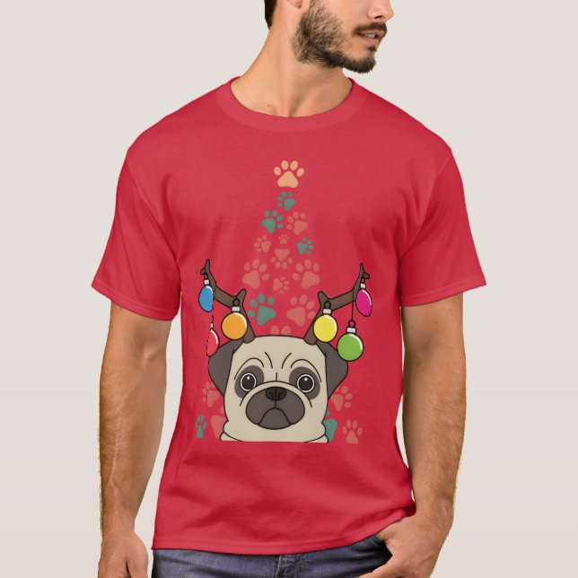 Puppenweihnachtsfest Vintag T-Shirt (Vorderseite)