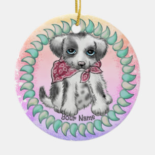 Pupper Dog Keramik Ornament