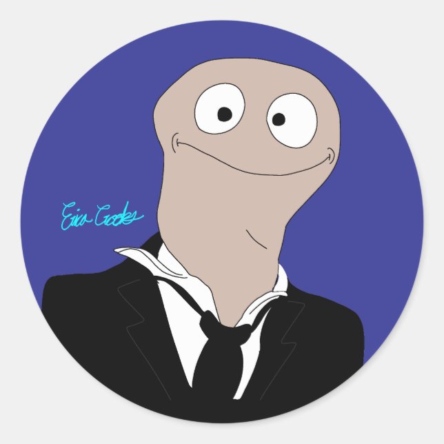 Puppet looking at you runder aufkleber (Vorderseite)