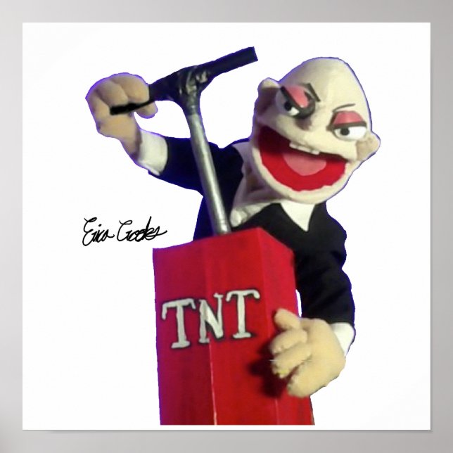 Puppet punk with TNT plunger Poster (Vorne)