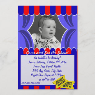 Puppet Show Foto Einladung