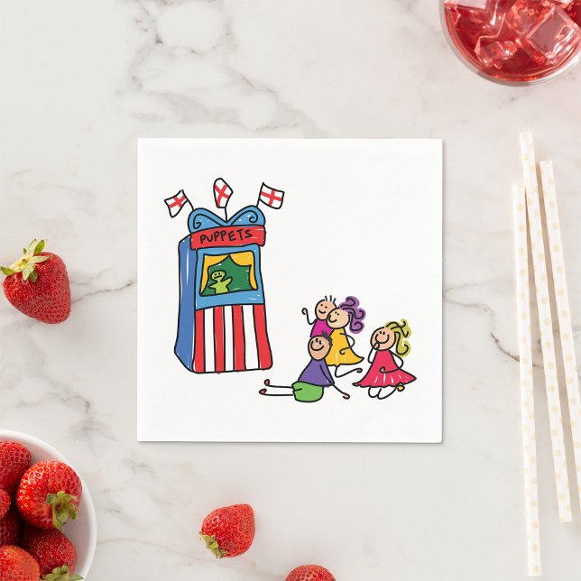 Puppet zeigen Papier Napkins Serviette (Von Creator hochgeladen)