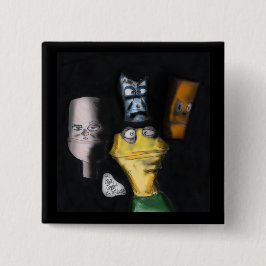 Puppets in the dark ( Erica Crooks puppet art ) Button