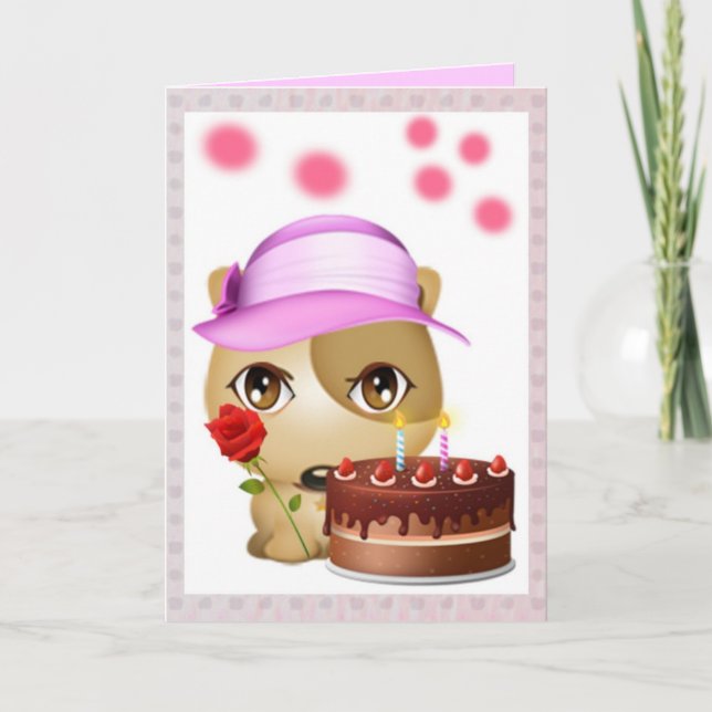 Puppie Birthday Card Karte (Vorderseite)