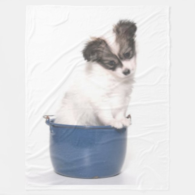 PUPPIEREN IN EINEM KANN FLEECEDECKE (Vorderseite)