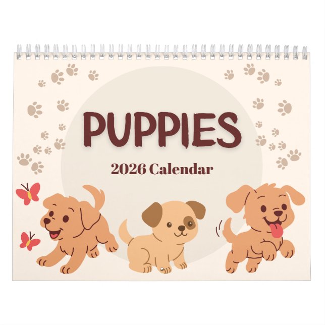 Puppies 2026 Calendar Kalender (Titelbild)