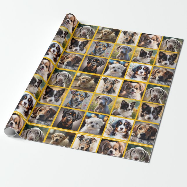 Puppies Everywhere Geschenkpapier (Ungerollt)