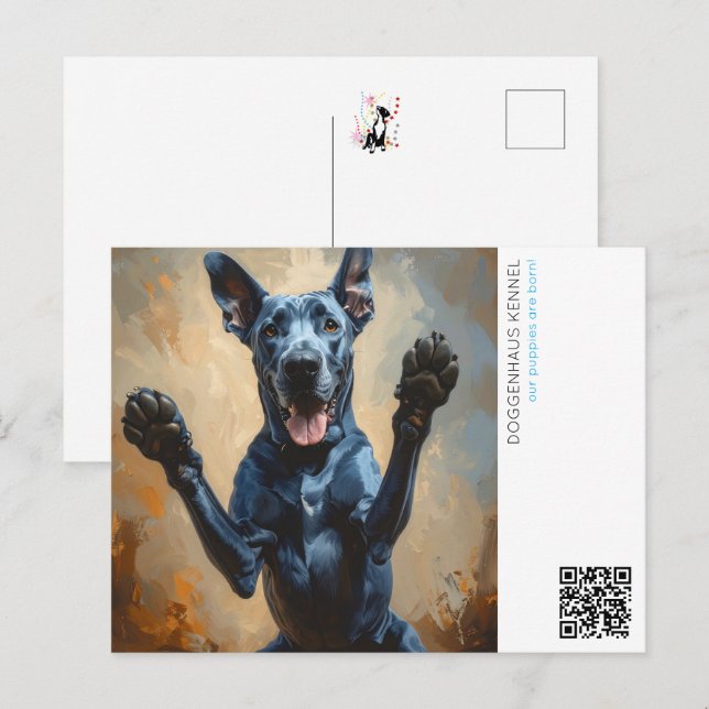 Puppy announcement postkarte (Vorne/Hinten)