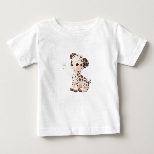Puppy Baby T-Shirt – Cute Spotted & Striped Babies (Vorderseite)
