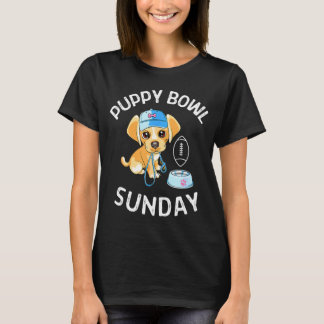 Puppy Bowl Sonntag Funny Football T-Shirt