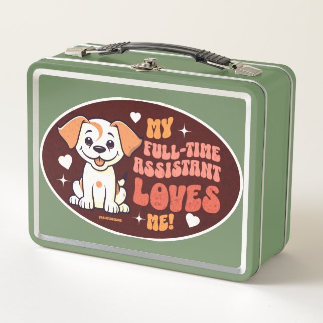 PUPPY CARTOON METALL BROTDOSE (Vorderseite)