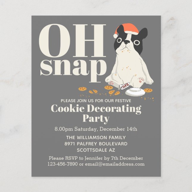 Puppy Cookie Decoration Party Modernes (Vorderseite)