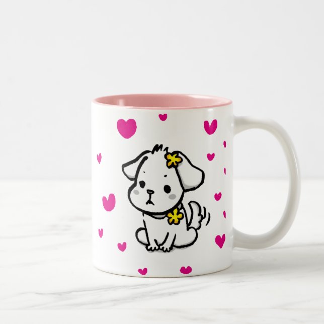 puppy cup zweifarbige tasse (Rechts)