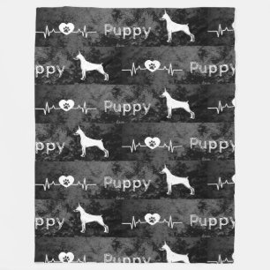 Puppy Dobbie Hund Herz-Beat-Muster Fleecedecke
