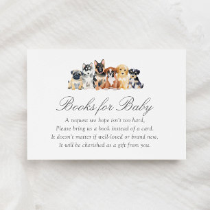 Puppy Dog Baby Shower Books für Baby Begleitkarte