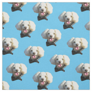 Puppy Dog Benutzerdefiniertes Foto Muster Stoff