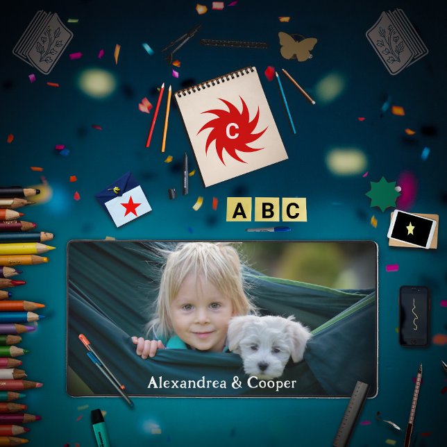 Puppy Dog Foto Familienjunges Schreibtischunterlage (Von Creator hochgeladen)