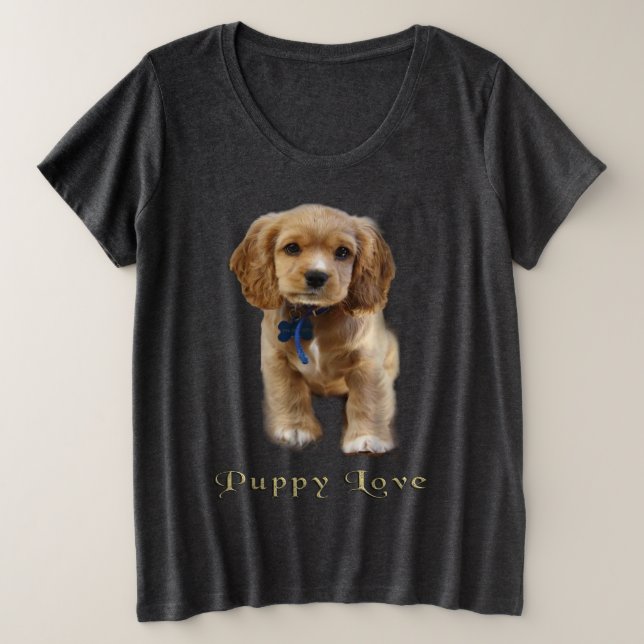 Puppy Dog Große Größe T-Shirt (Design vorne)