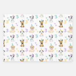 Puppy Dog Pawty Party Thema Geschenkpapier Set