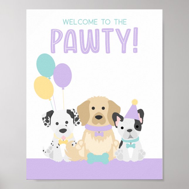 Puppy Dog Pawty Party Thema Poster (Vorne)