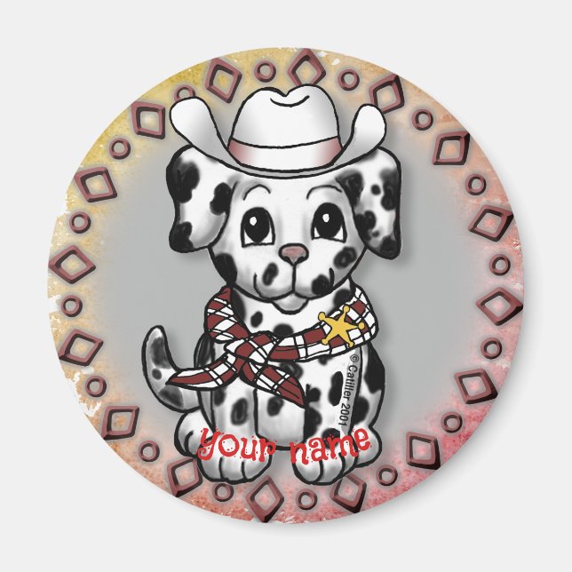 Puppy Dog Sheriff Magnet (Vorne)
