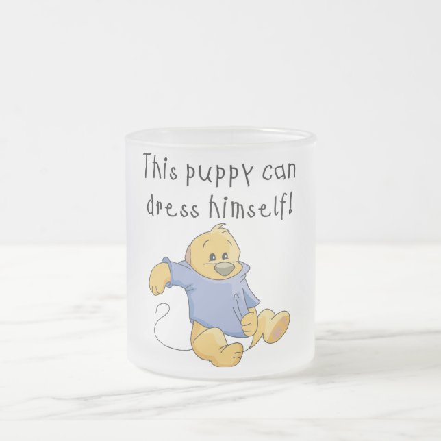 Puppy Dress Up Tshirts and Gifts Mattglastasse (Mittel)